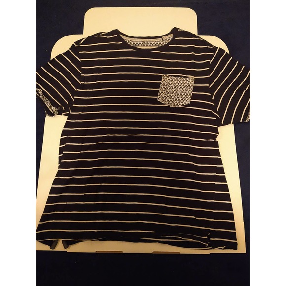 Paper Denim and Cloth Short Sleeved Striped Shirt - Picture 1 of 6